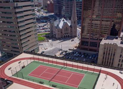 Skycourt tennis court at Grand Hyatt, Denver