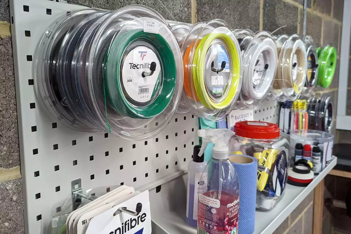 Essex Racket Stringing Reel Wall and Accessories