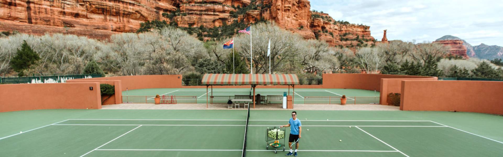 Tennis court at the Enchantment Resort in Sedona, Arizona