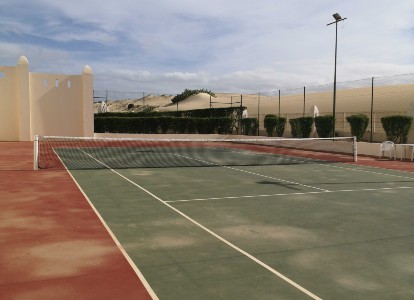 Tennis court at Hotel RIU Karamboa, Boa Vista, Cape Verde