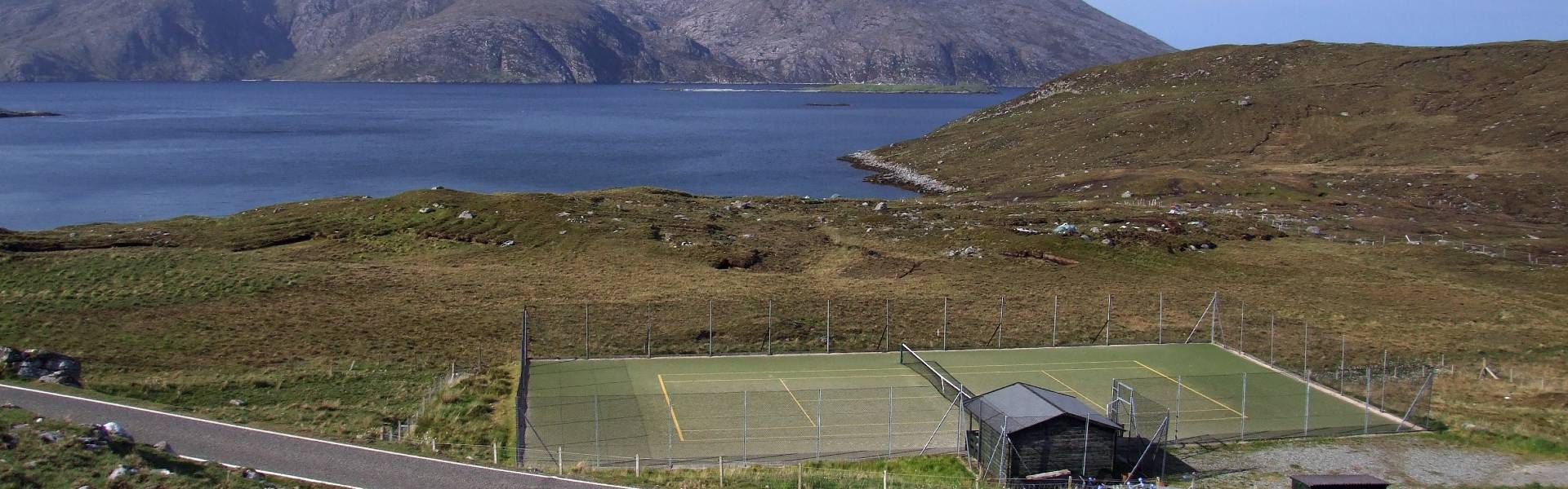 Tennis court on the Isle of Harris, Scotland