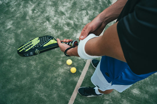 Padel player on padel court