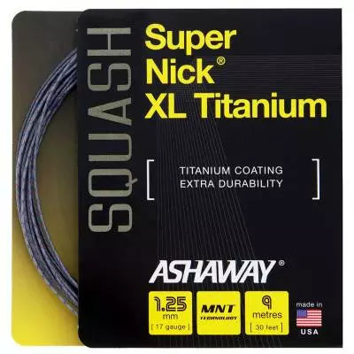 Ashaway Super Nick XL Titanium squash string set